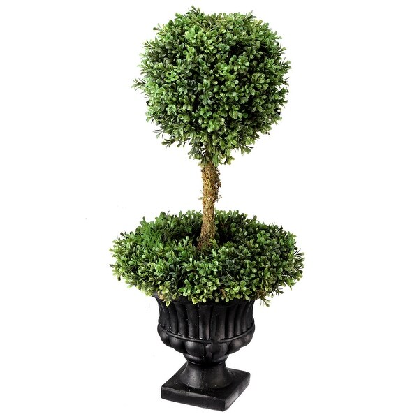 Boxwood Wreath Ball Topiary in Urn 33