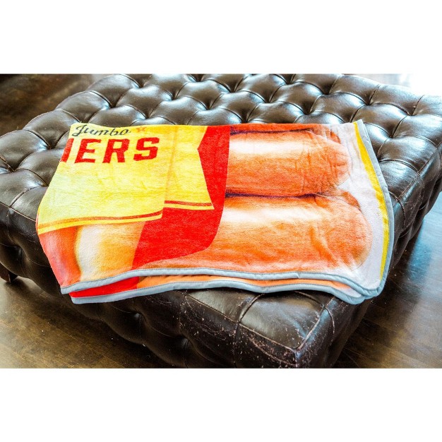 Toynk Oscar Mayer Jumbo Hot Dogs Fleece Throw Blanket 45 X 60 Inches