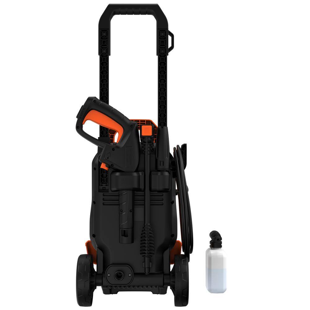 BLACK+DECKER 1700 PSI 1.2 GPM Cold Water Electric Pressure Washer with Integrated Wand and Hose Storage BEPW1700