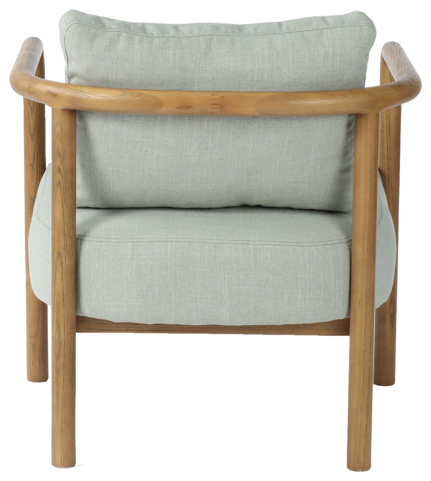 Rafi Upholstered Club Chair  Blue/Seashell Linen   Modern   Armchairs And Accent Chairs   by LH Imports  Houzz