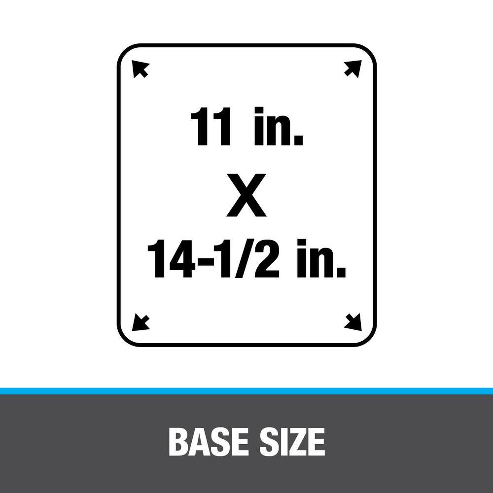 Oatey No-Calk 10-34 in. x 11 in. Aluminum Black Vent Pipe Roof Flashing with 1 in. - 3 in. Adjustable Diameter 12943