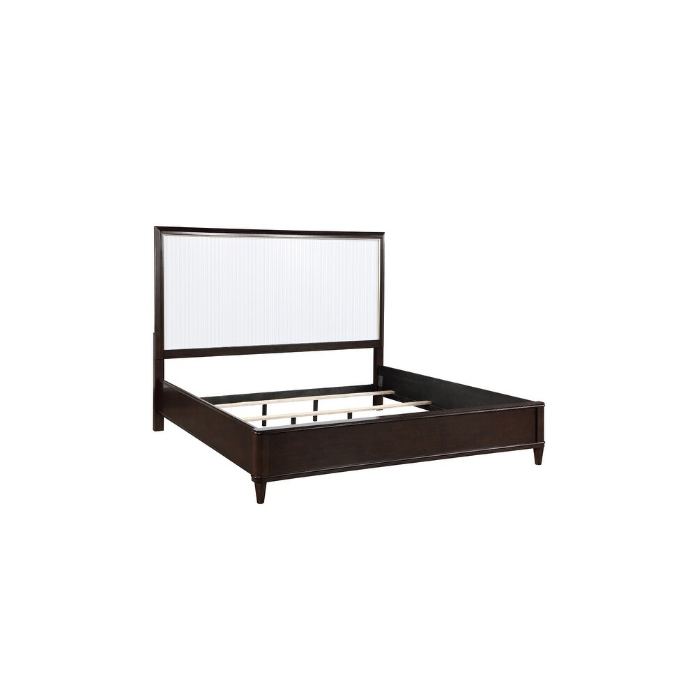 Eden 5 Piece White Espresso Panel Bedroom Set