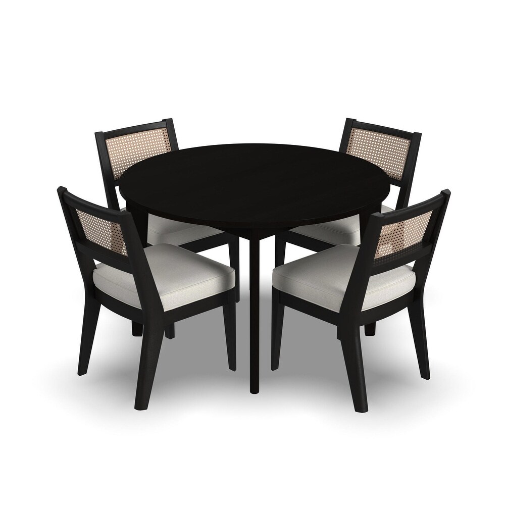 Brentwood Black Wood Round Dining Set   47\