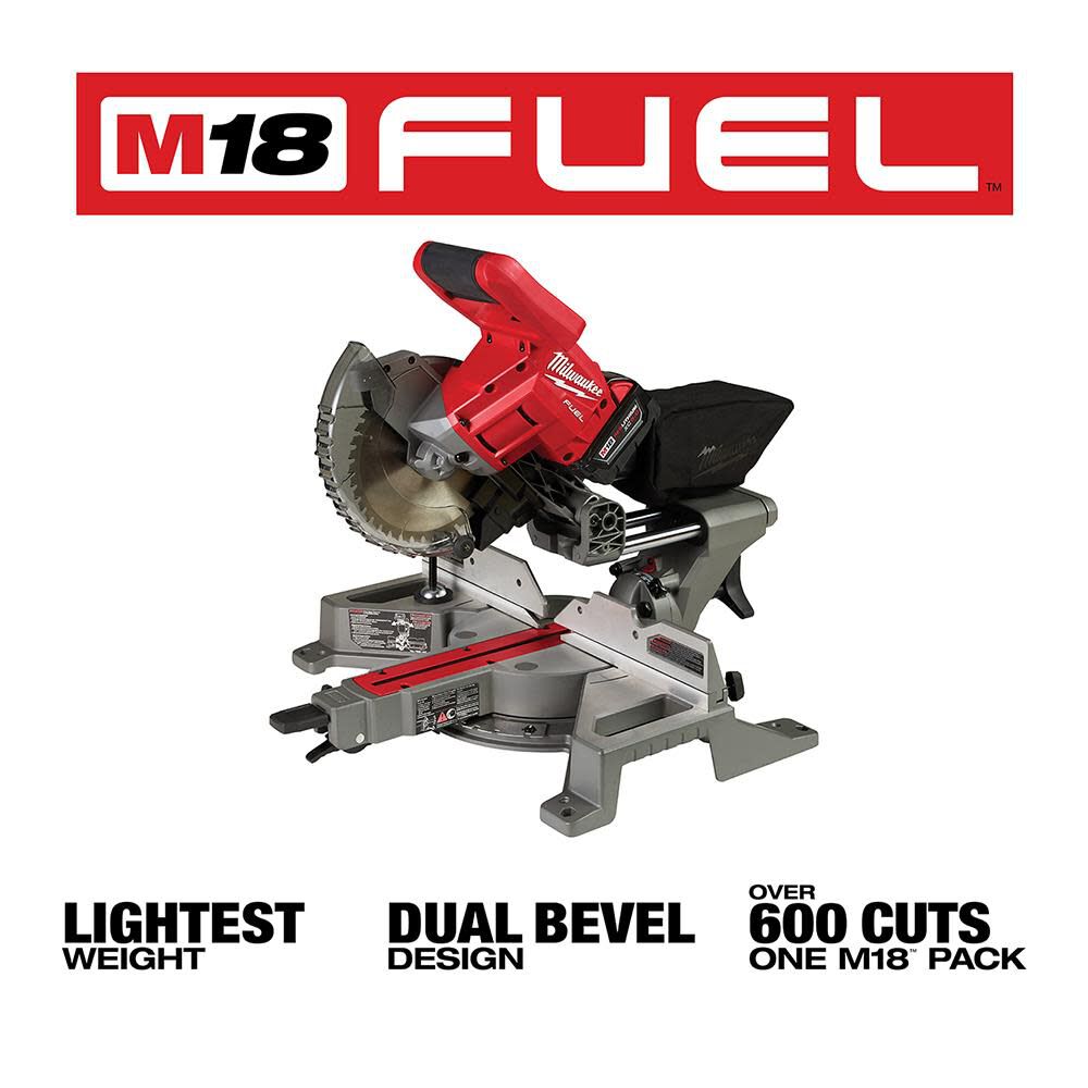 Milwaukee M18 FUEL 7-1/4 in. Dual Bevel Sliding Compound Miter Saw Kit 2733-21 from Milwaukee