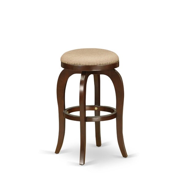 Bedford Swivel Backless Barstool 30'' Seat Height With Leg And Pu Leather Roast (Color Options Available)