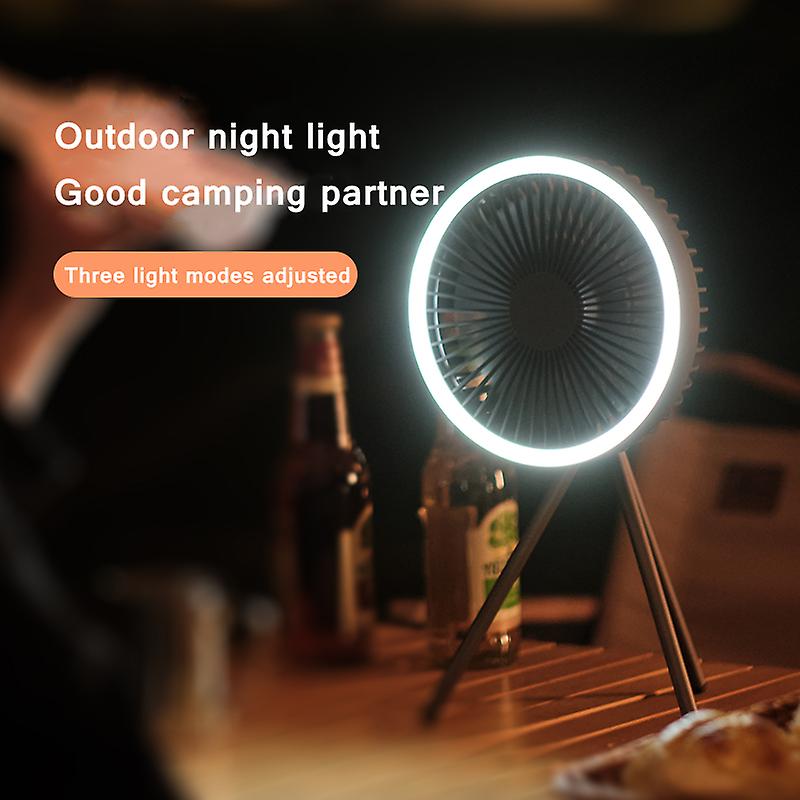 Multifunctional Fan Usb Rechargeable Portable Fan Outdoor Camping Ceiling Fan With Led Light And Control 10000mah