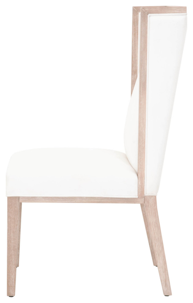 Martin Wing Chair  Set of 2 LiveSmart Peyton Pearl  Natural Gray   Farmhouse   Dining Chairs   by Sideboards and Things  Houzz