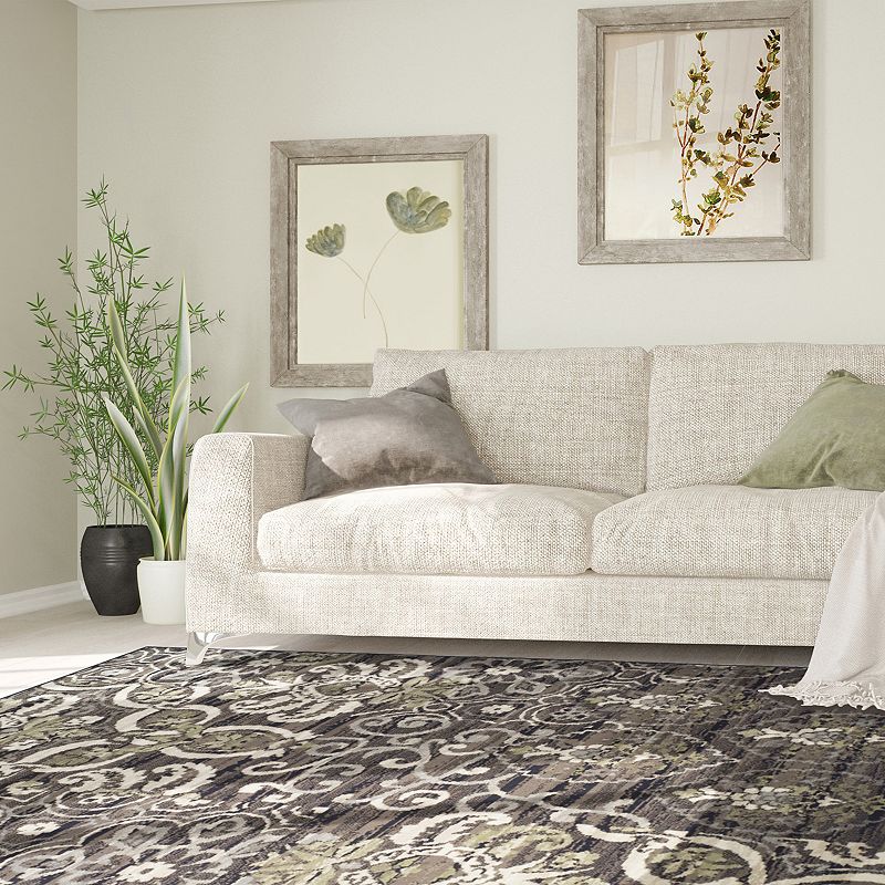 SUPERIOR Caldwell Modern Floral Damask Indoor Area Rug