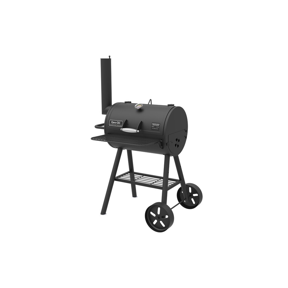 Dyna Glo 34 Inch Wide Free Standing Charcoal Grill with Collapsible   Black