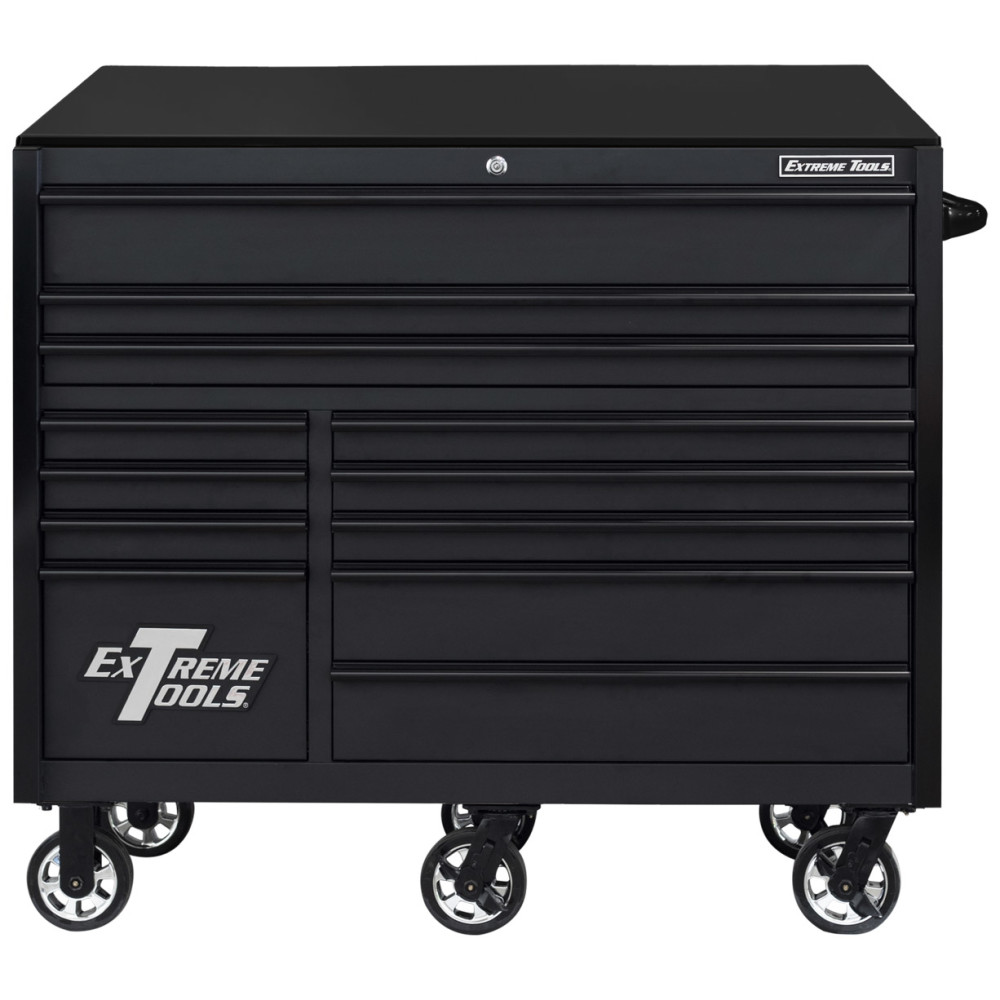 Extreme Tools 55 Matte Black Roller Cabinet with Black