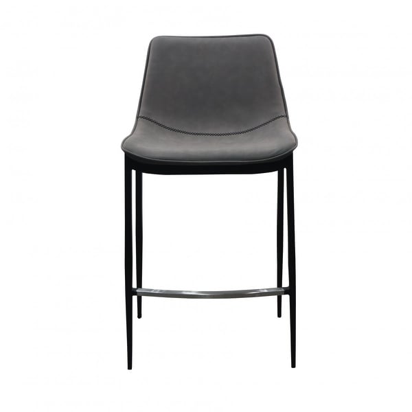 Modrest Jane Modern Grey and Black Counter Stool (Set of 2)