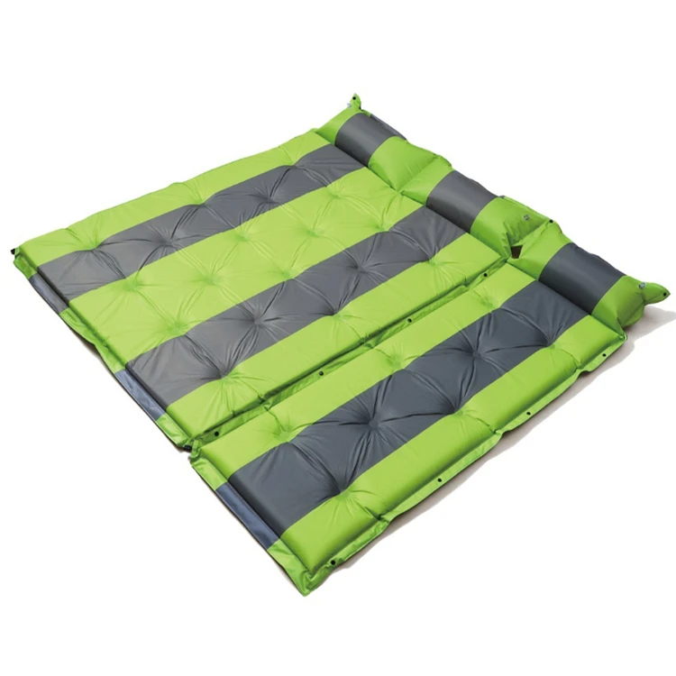 Double Sleeping Pad for Camping Inflatable 2 Person Sleeping Mat with Built in Pump Foot Press Extra Thick Camping Mat