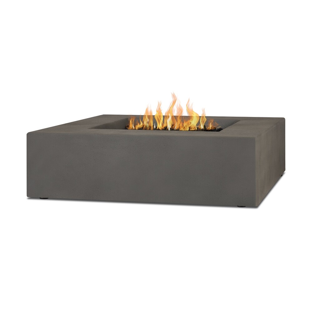 Provo Low Square Propane Fire Table in Carbon by Jensen Company   40 x 40 x 11.75