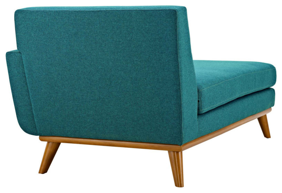 Gianni Teal Right Facing Upholstered Fabric Chaise   Modern   Indoor Chaise Lounge Chairs   by Rustic Home Furniture Deco  Houzz