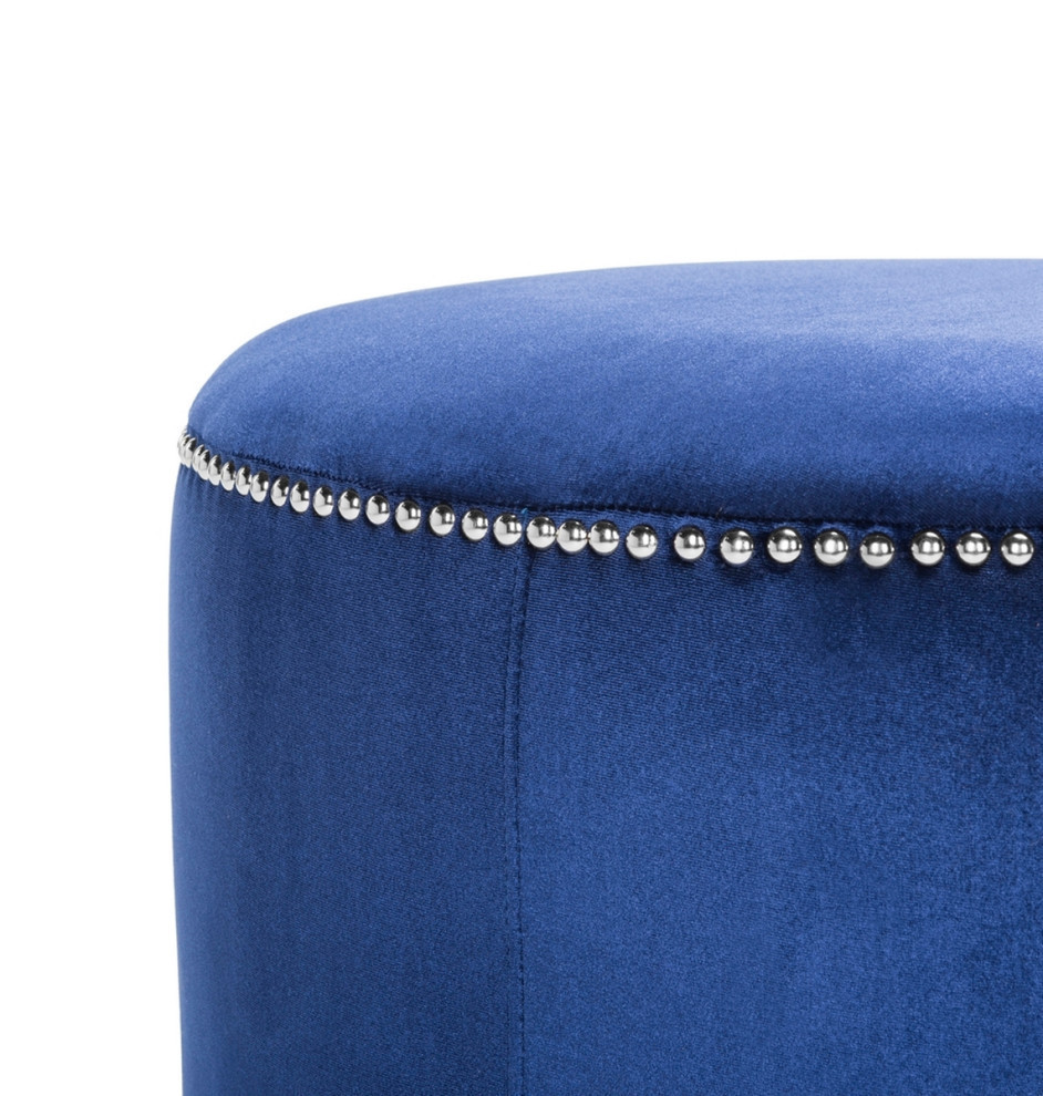 Gina Ottoman  Royal Blue/Black   Contemporary   Footstools And Ottomans   by Rustic Home Furniture Deco  Houzz