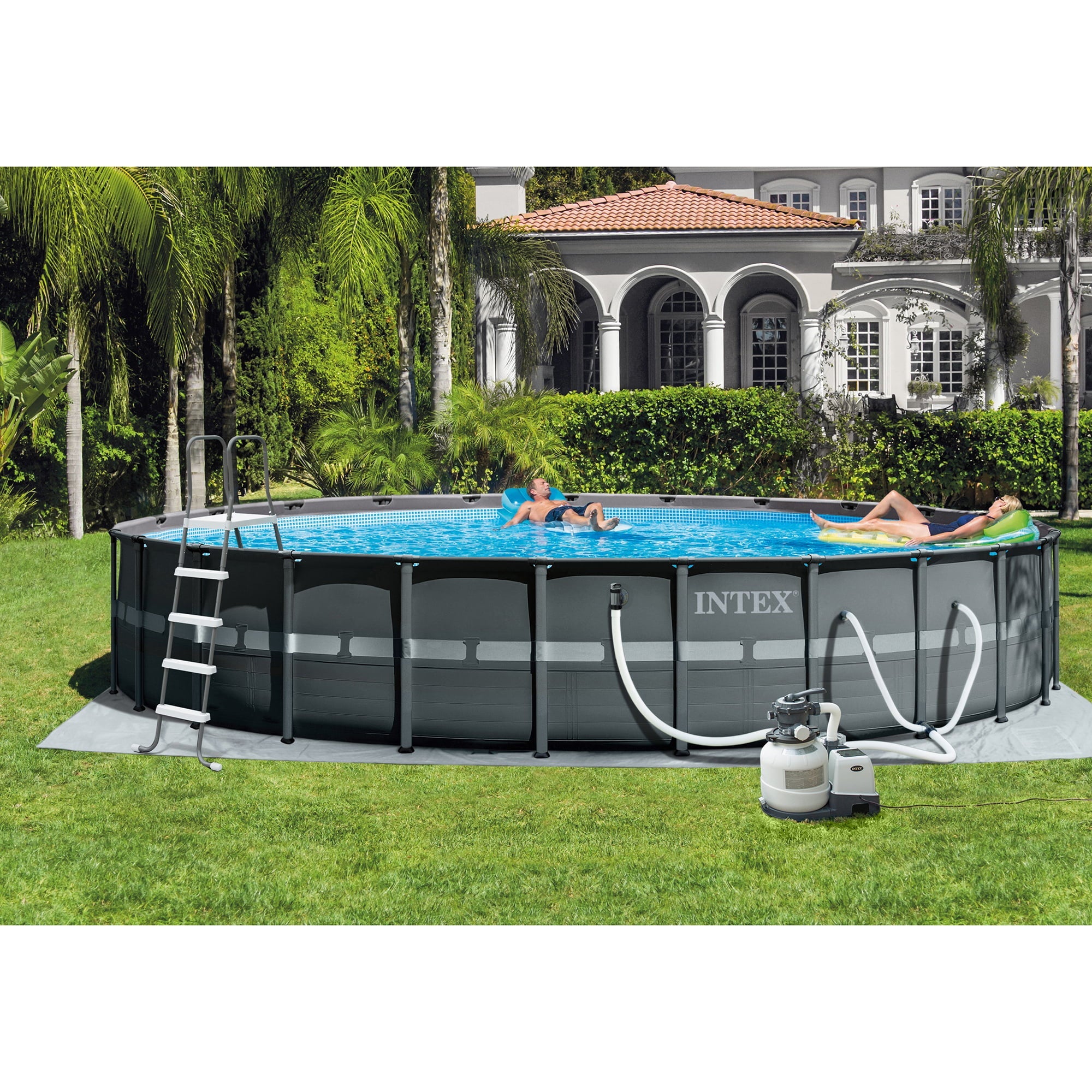 Intex 26' x 52" Ultra Frame Above Ground Pool Set with 3 Inch Chlorine Tabs