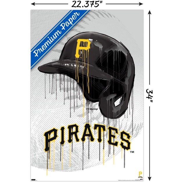 Trends International Mlb Pittsburgh Pirates Drip Helmet 22 Unframed Wall Poster Prints