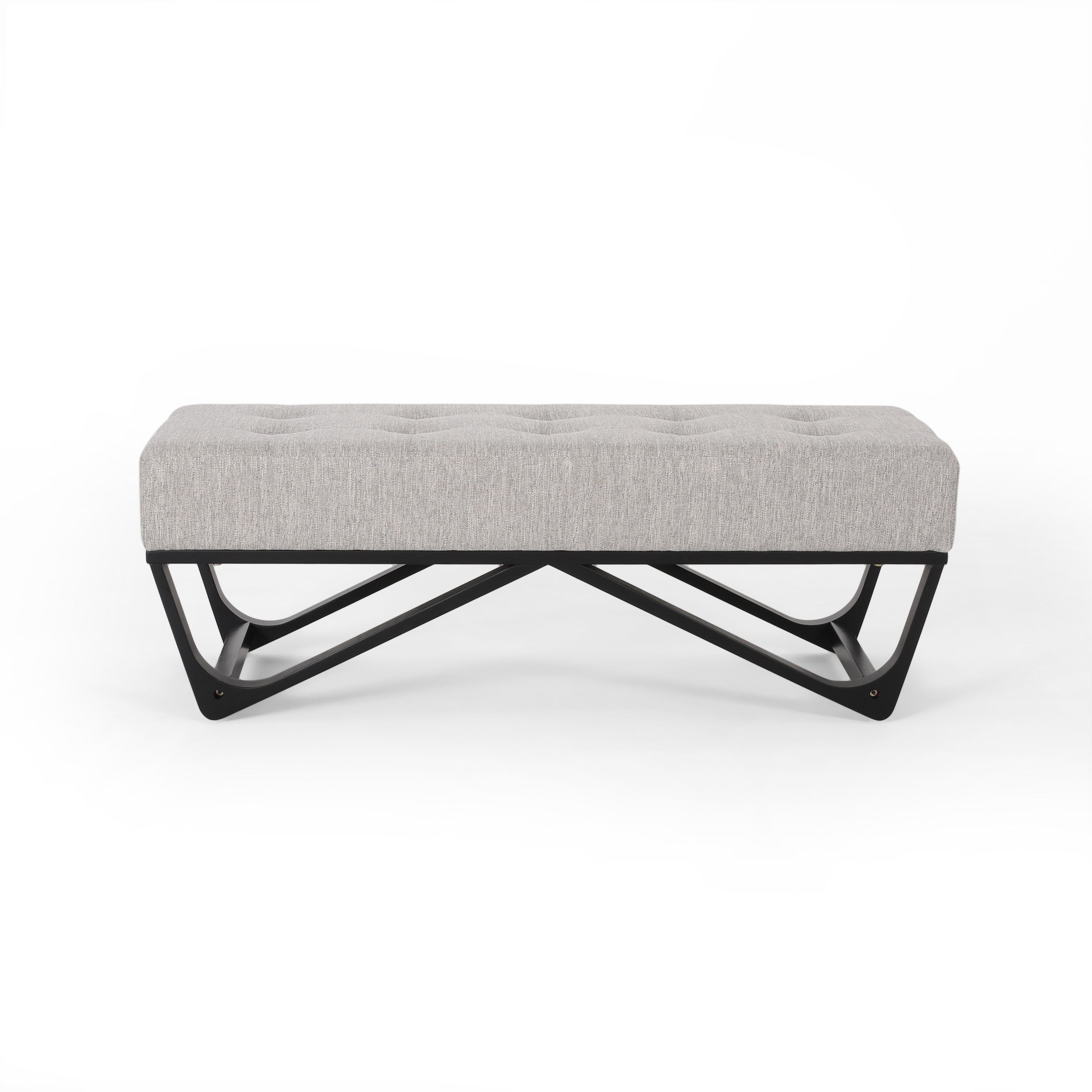 Emily Contemporary Fabric Ottoman Bench