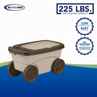 Suncast Portable 12.25 in. x 13 in. Plastic Garden Scooter GDS200D