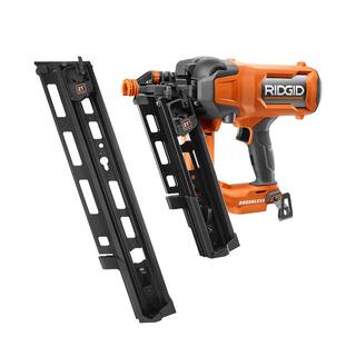 RIDGID 18V Brushless Cordless 21 3-12 in. Framing Nailer (Tool Only) with 21˚ Extended Capacity Magazine R09894B-AC102EM21N