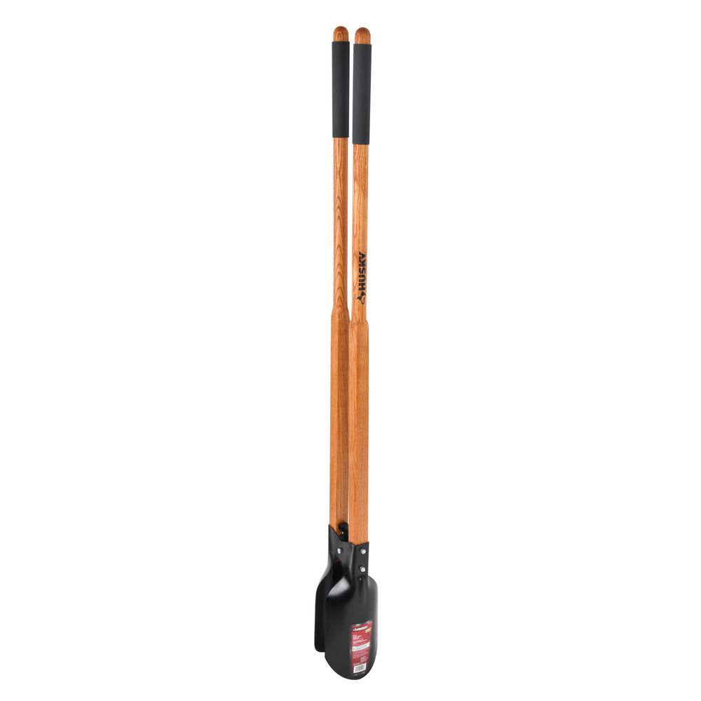 Husky 47 in. L Wood Handle Post Hole Digger with Grip 618033