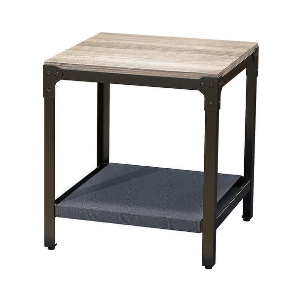 Corvus Belmont Square Modern Wood Side Table with Storage