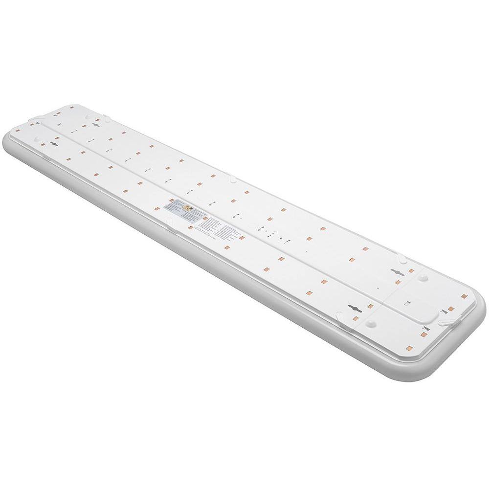 Hampton Bay 4 ft. x 1 ft. White Traditional LED Ceiling Flushmount 54644141