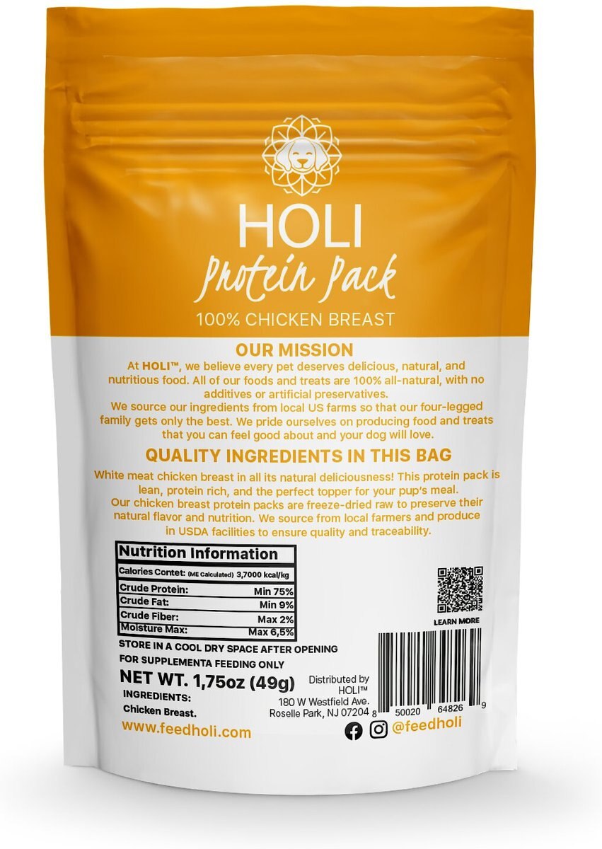 HOLI Chicken Breast Protein Pack Grain-Free Freeze-Dried Dog Food Topper