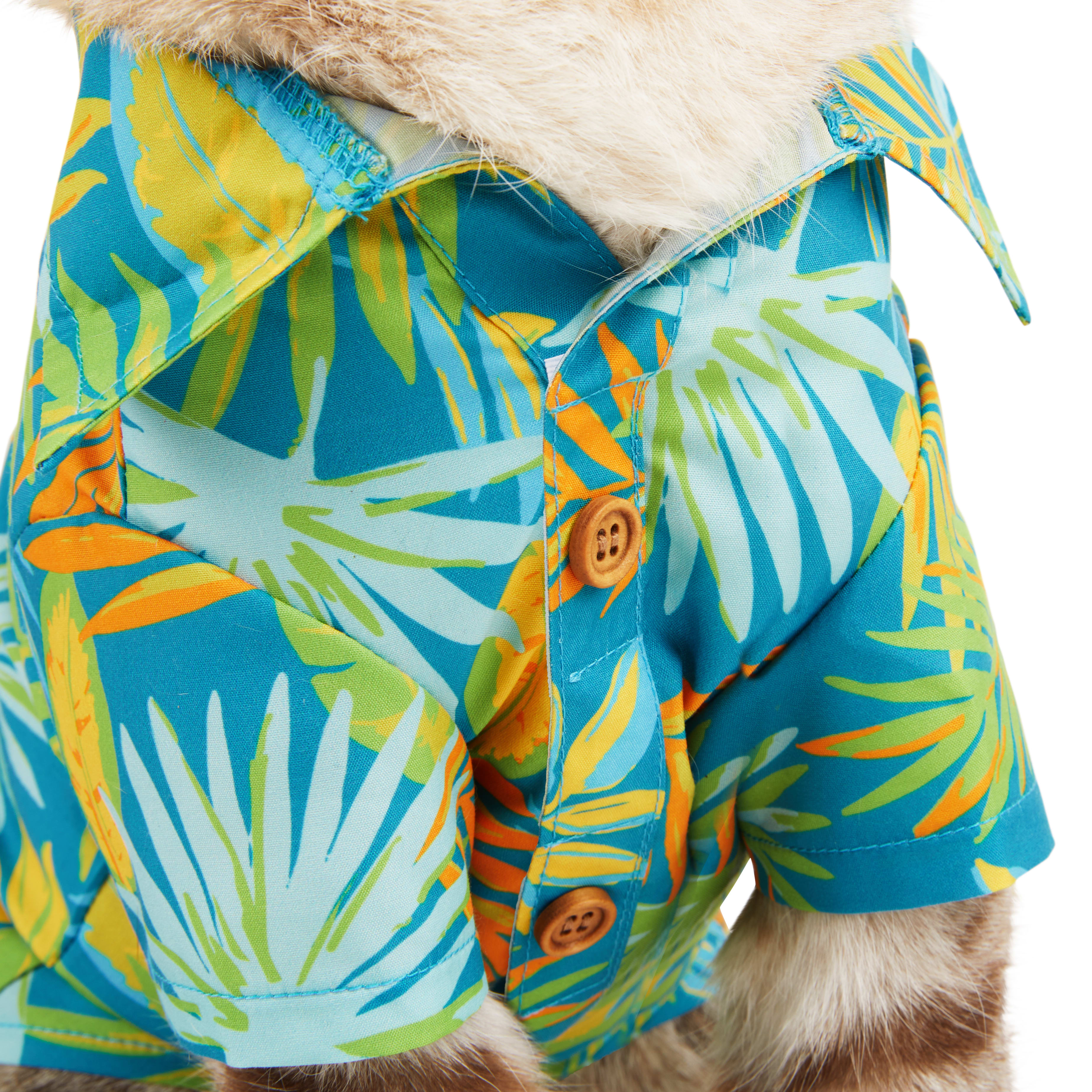 YOULY Cat Tropic Palm Shirt， Small/Medium