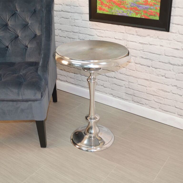 Ashton Metal Accent Table  Aluminum   Traditional   Side Tables And End Tables   by CAROLINA CLASSICS  Houzz