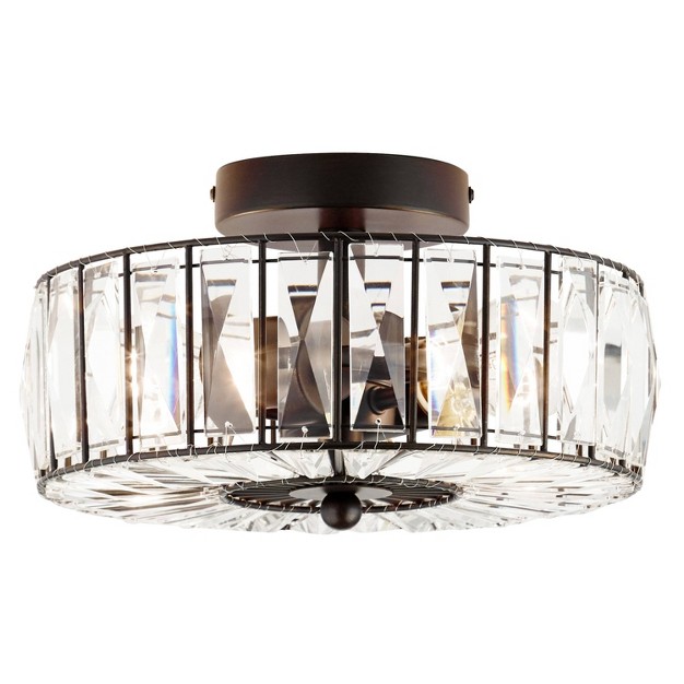 Crystalline Semi flush Mount Pendant Clear River Of Goods