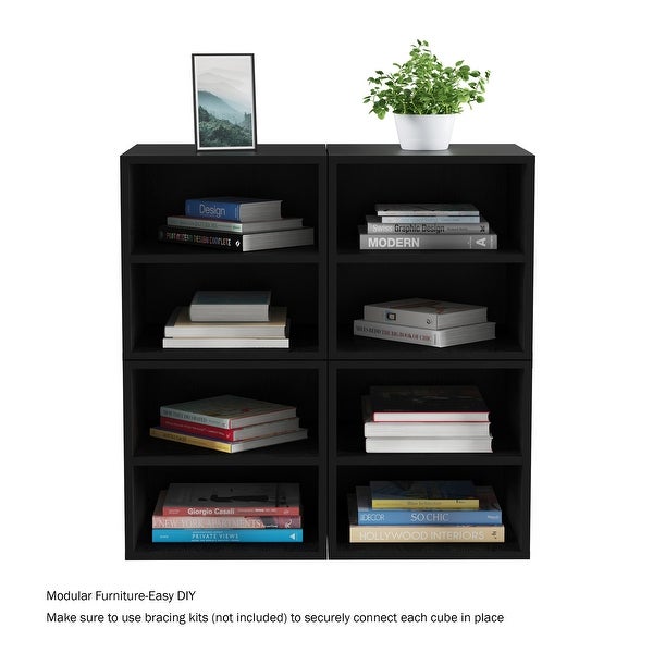 Hastings Home 2-Shelf Cube End Table - 15.75