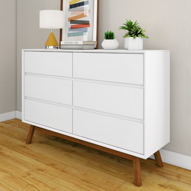 Max amp Lily Mid century Modern 6 drawer Dresser