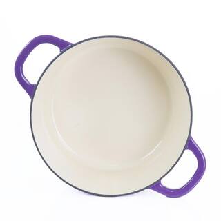 Crock-Pot Artisan 7 qt. Enameled Cast Iron Dutch Oven with Lid in Lavender (2-Piece) 985114731M