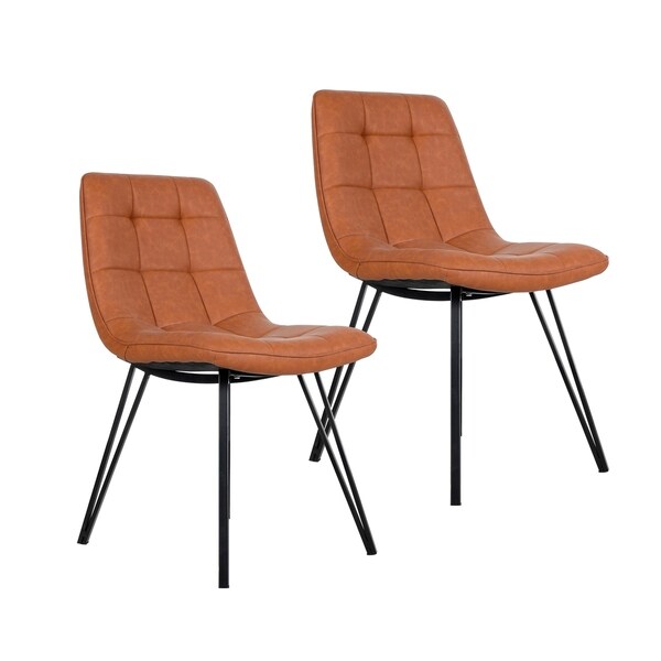 Porthos Home Rai Armless Dining Chairs Set Of 2， PU Leather Upholstery