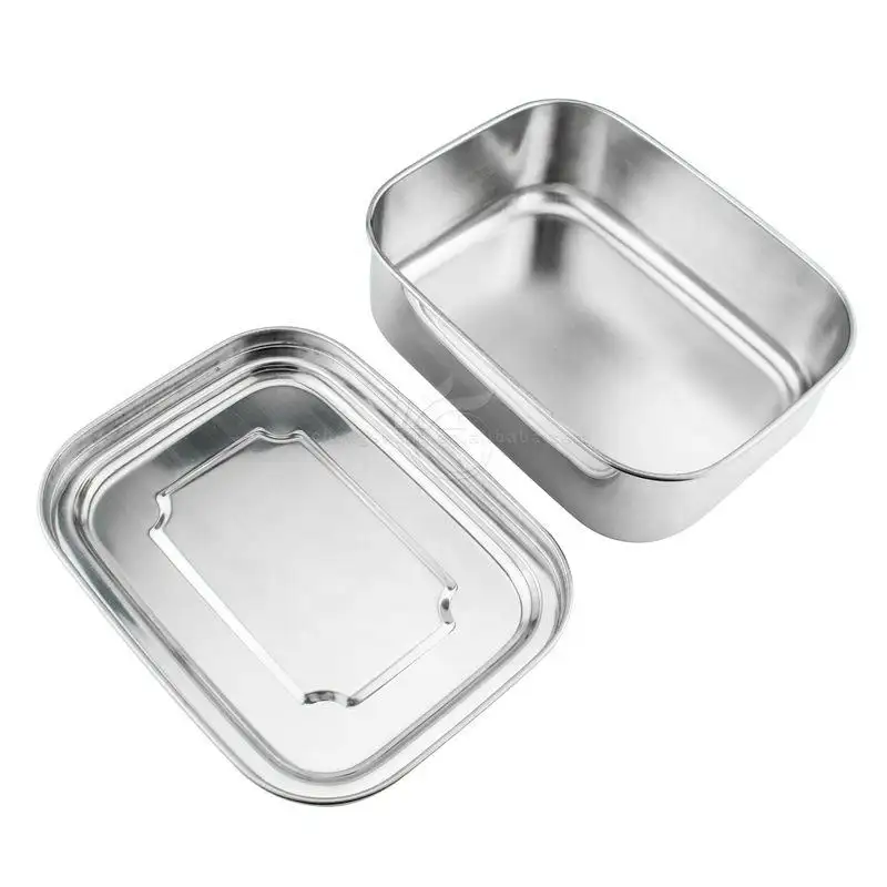 Hot Sale Outdoor Cooking Stainless Steel Lunch Box   Bento Box For Camping Hiking