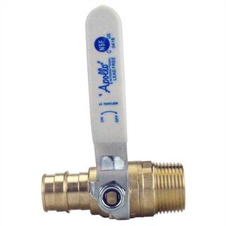 Apollo 34 in. Brass PEX-A Barb x 34 in. Male Pipe Thread Ball Valve EPXV34M