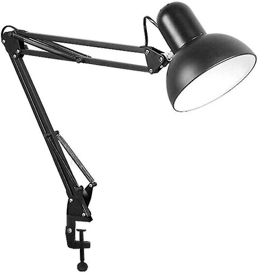 Led Desk Lamp - Black， Flexible， 94 Cm， Swivel Arm， Desk Lamp With Clamp