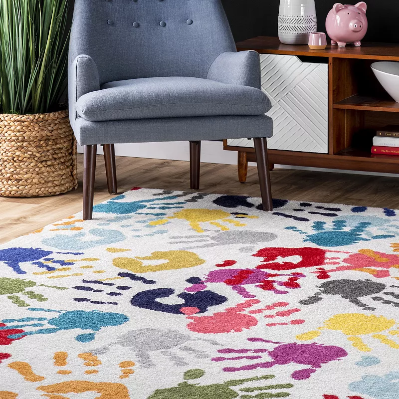 nuLOOM Carnival Pinkie Handprint Rug