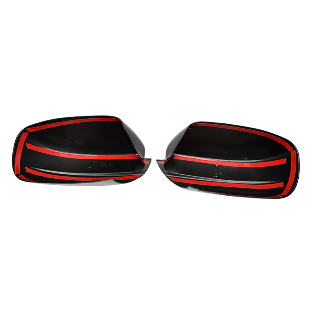 Rear View Mirror Covers Cap， Black Carbon Fiber Look ABS Plastic Smooth Surface Left and Right Mirror Covers for Chrysler 300 2011-2019， 200 2011-2014， for Dodge Charger 2011-2020