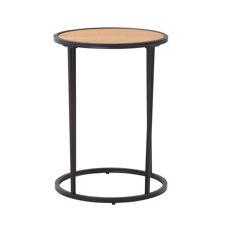 BRADFORD Side Table 40cm  - Natural & Black