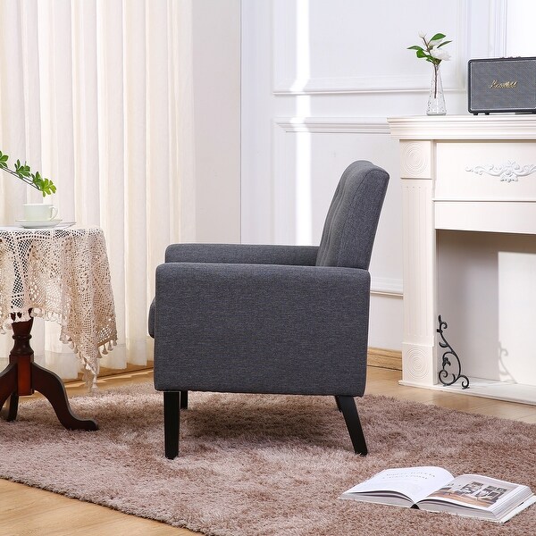 Tufted Upholstered Comfy Reading Accent Chairs Sofa