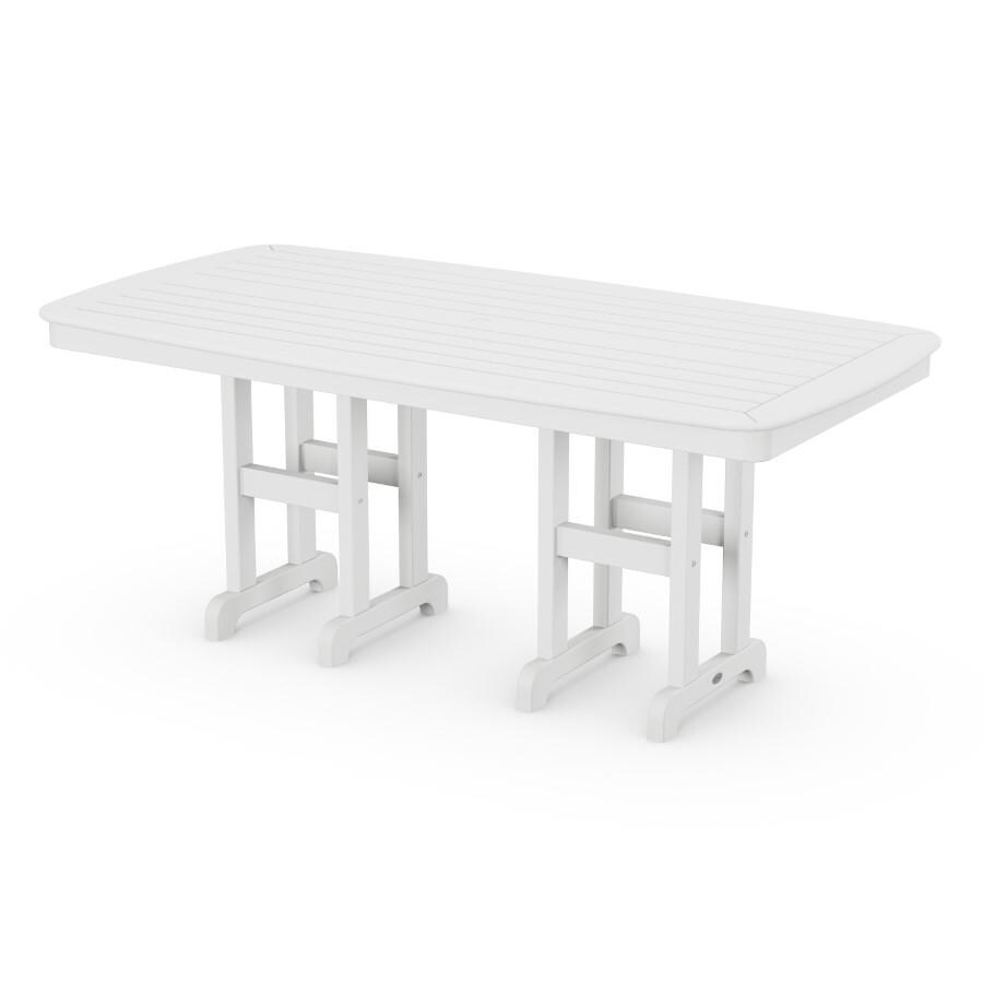 POLYWOOD Nautical 37 X 72-Inch Dining Table in White