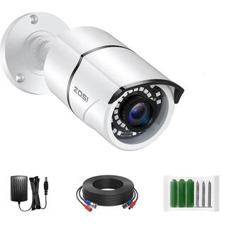 ZOSI 2.0MP Wired 1080p Outdoor Bullet Security Camera 4-in-1 Compatible for 1080p720p TVICVIAHDCVBS DVR 1AK-2612C-WS