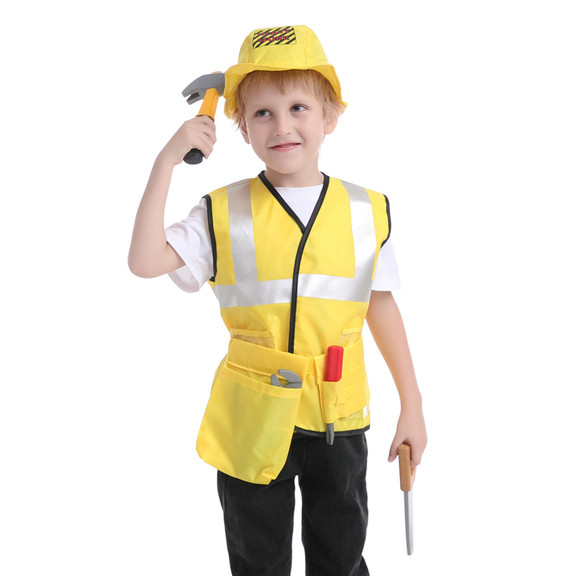 TOPTIE Kids Construction Worker Costume  Includes ...