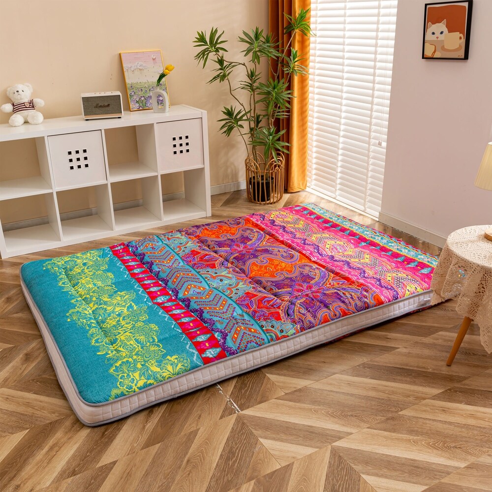 Bohemian Retro Padded Japanese Floor Futon Mattress