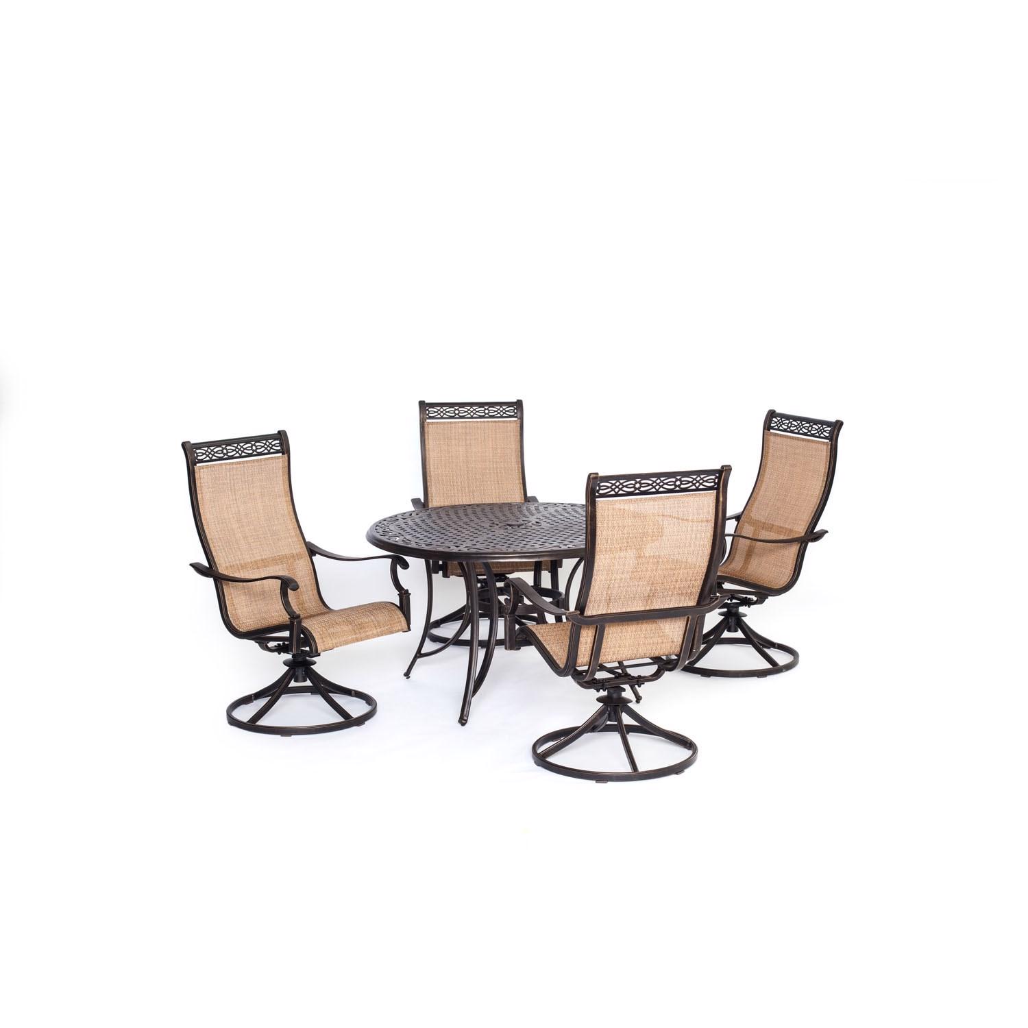 Cambridge Legacy 5 pc Bronze Aluminum Swivel Rocker Dining Set