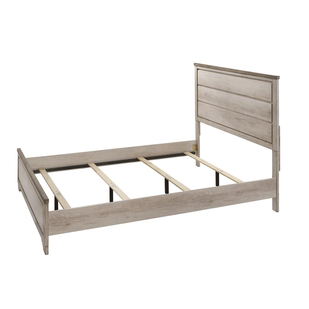 Anallese 5 Piece Drift Wood Rustic Panel Bedroom Set