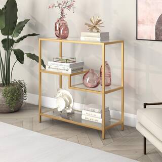 MeyerCross Johann 36 in. Gold 2-Shelf Standard Bookcase BK1051