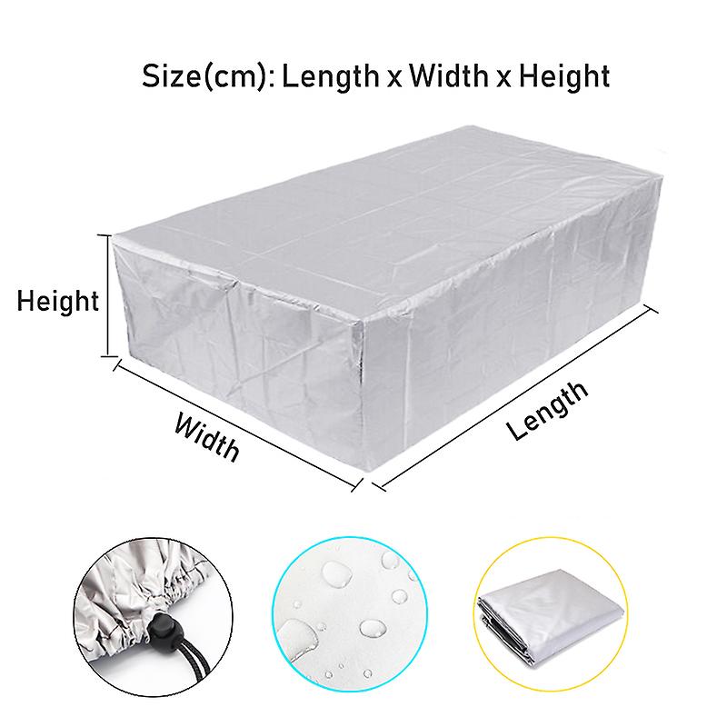 Born Pretty 190t / 210d Oxford Waterproof Furniture Cover For Rattan Table Cube Chair Sofa Dustproof Rain Garden Patio Protective Cover